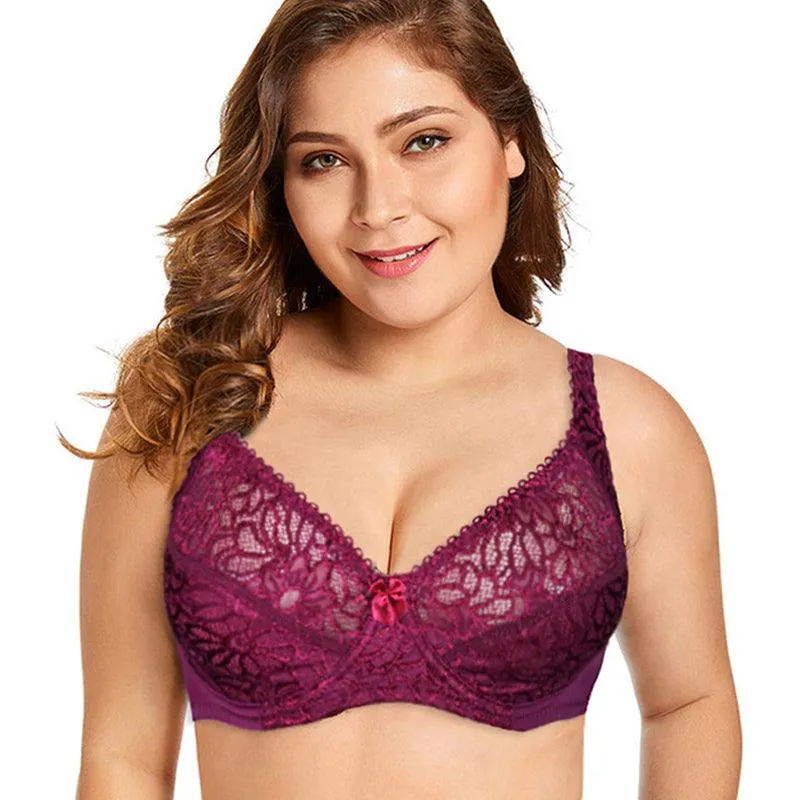 Ultra-Thin Lace Bras in Plus Sizes B to F Cup