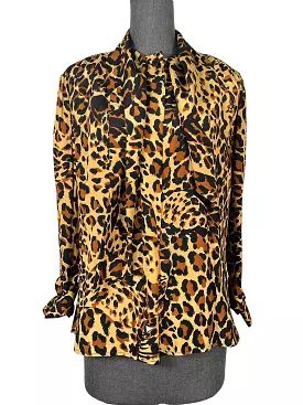 Vintage Yves Saint Laurent Animal Print Blouse Size M