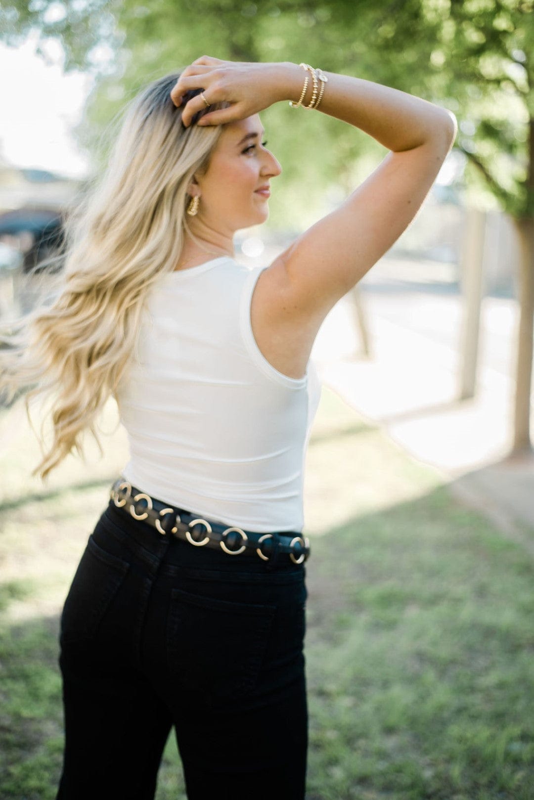 White Sleeveless Bodysuit