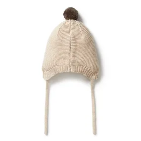 Wilson & Frenchy Knitted Cable Bonnet - Oatmeal