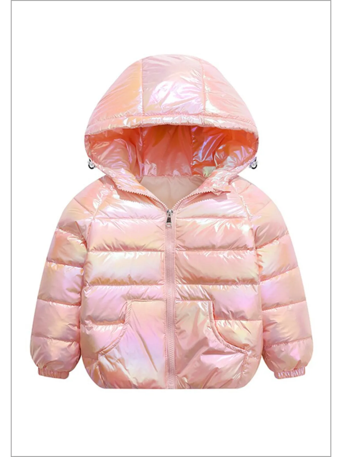 Winter's Sparkle Iridescent Puffer Jacket