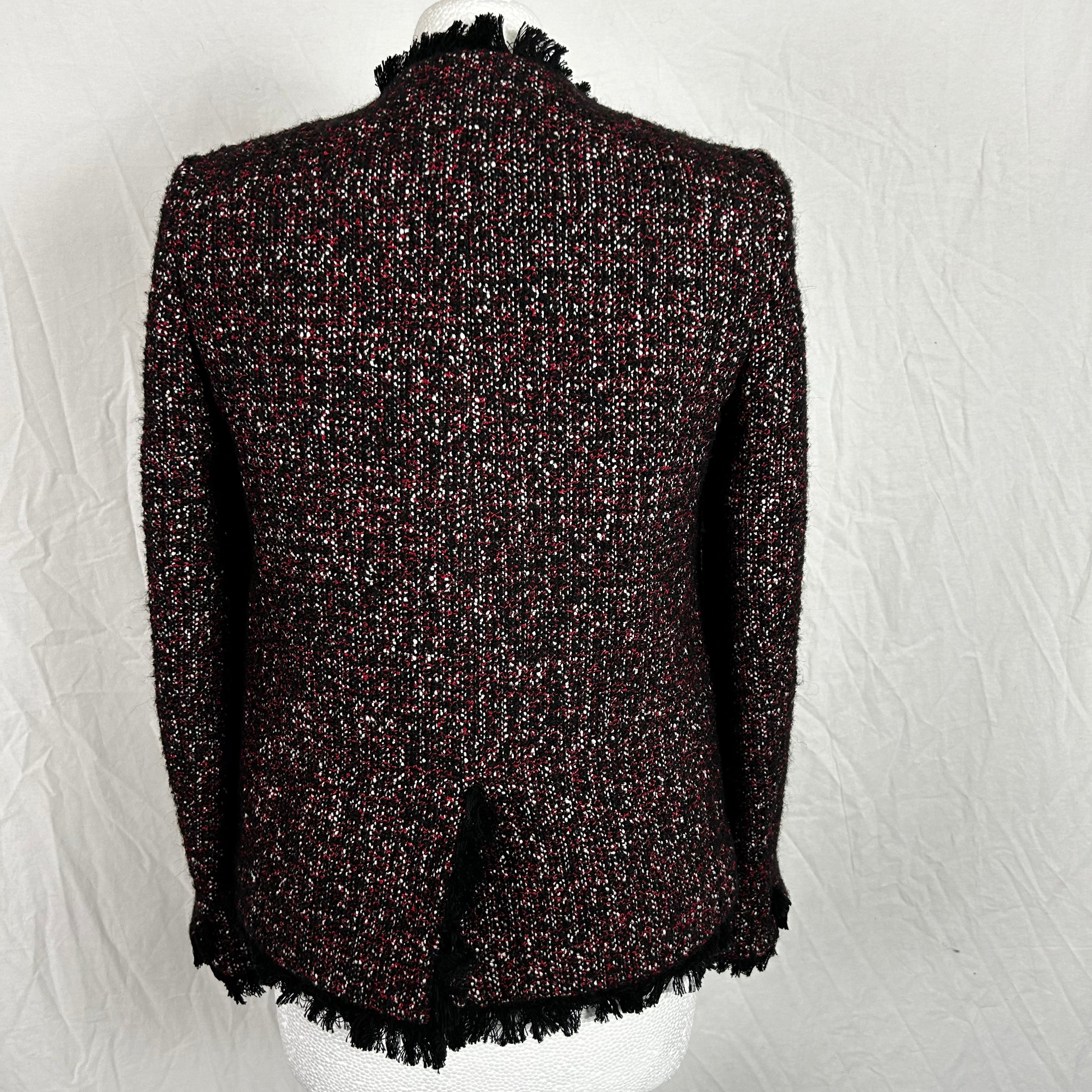 Zadig & Voltaire Black & Red Tweedy Volia Jacket XS