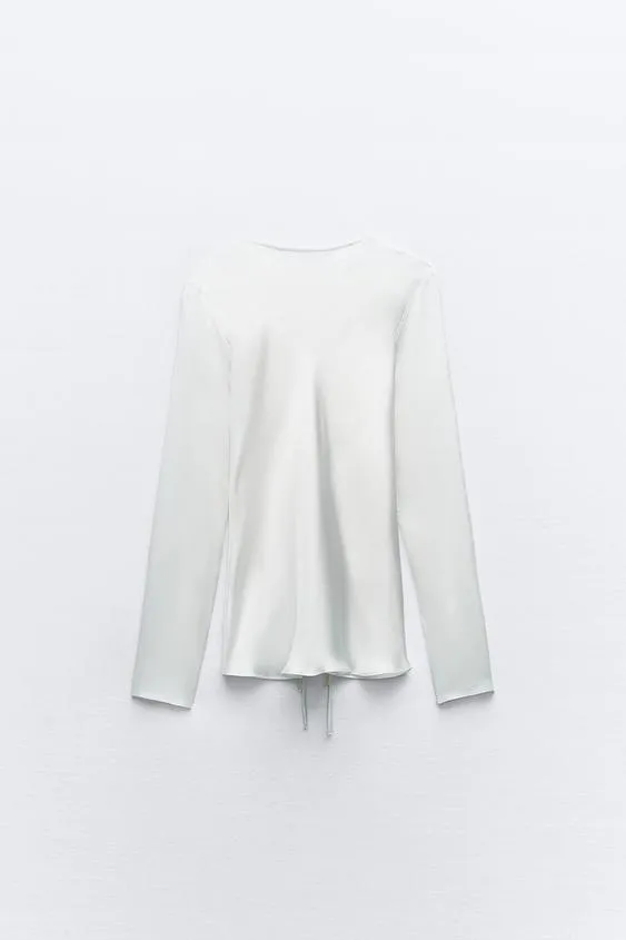 ZARA  |Casual Style Party Style Elegant Style Shirts & Blouses