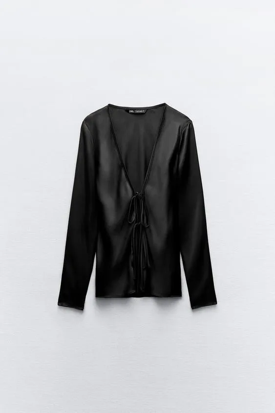 ZARA  |Casual Style Party Style Elegant Style Shirts & Blouses