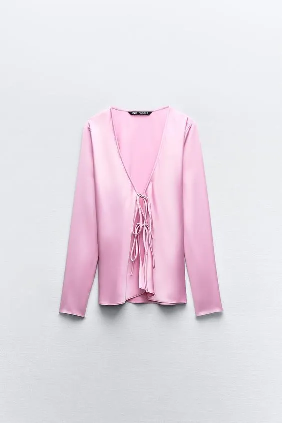 ZARA  |Casual Style Party Style Elegant Style Shirts & Blouses